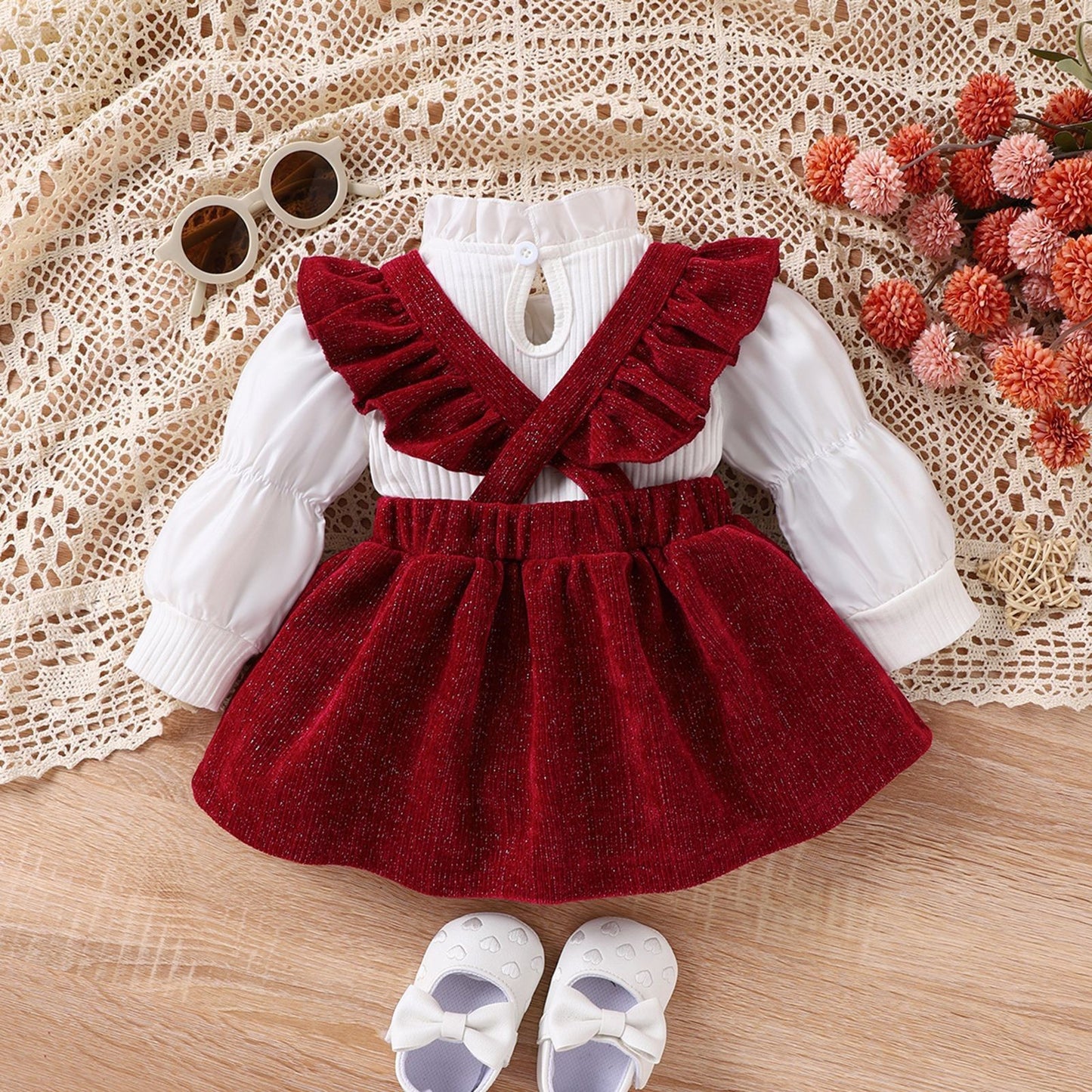 Cute Bow Girls' Dress Suit
