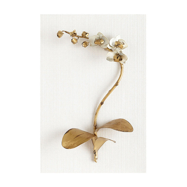 Modern Golden Plant Leaves And Flowers Canvas Painting