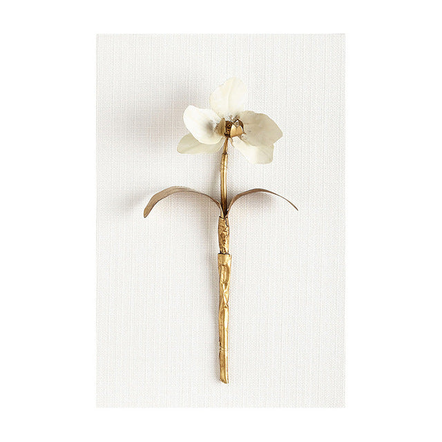 Modern Golden Plant Leaves And Flowers Canvas Painting