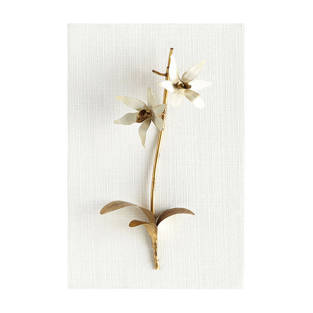 Modern Golden Plant Leaves And Flowers Canvas Painting