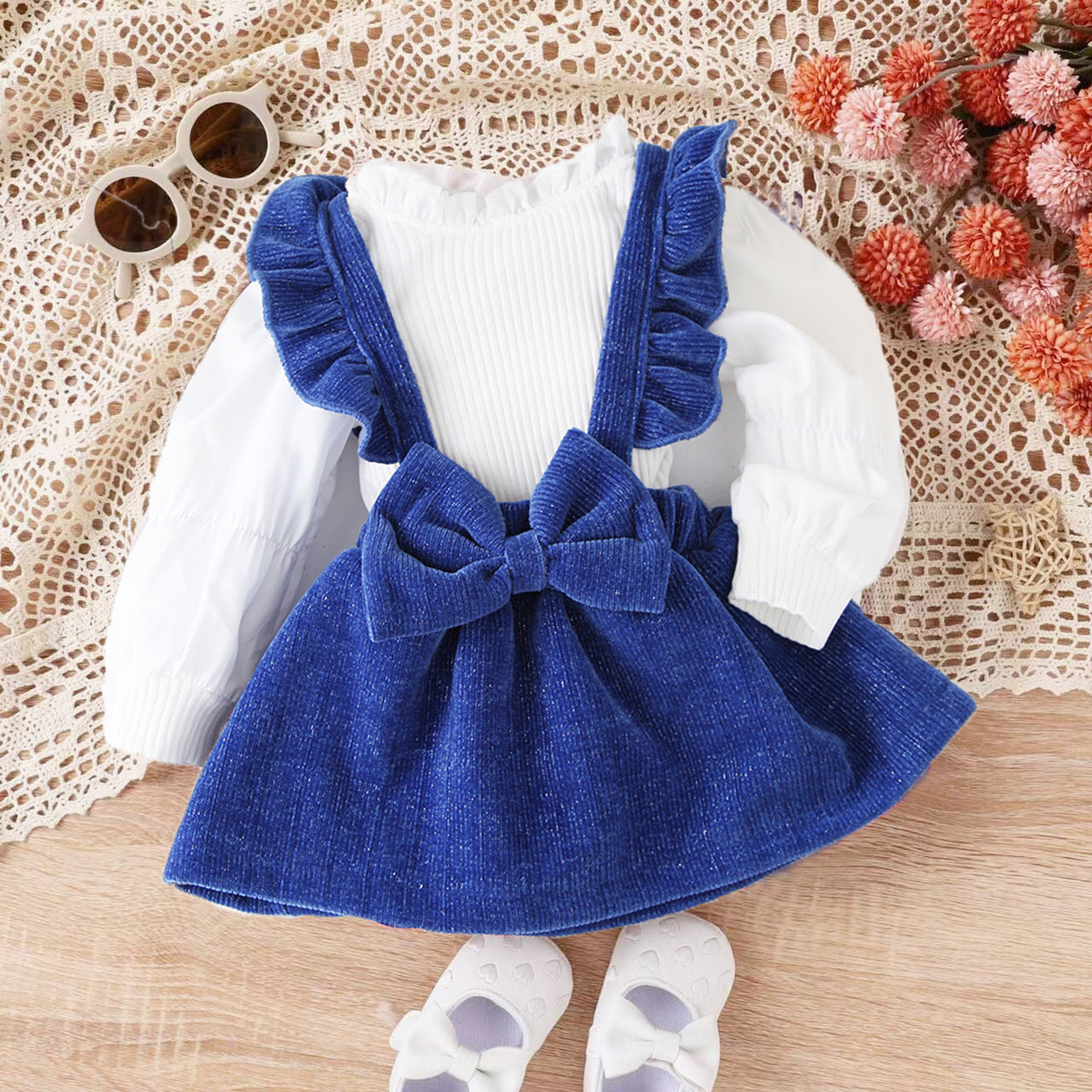 Cute Bow Girls' Dress Suit