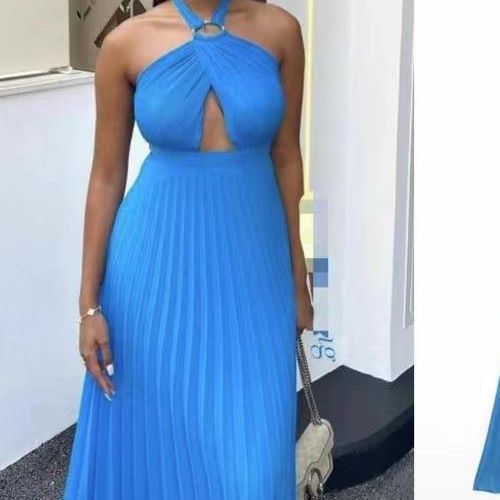 Summer Cross-halterneck Backless Dress